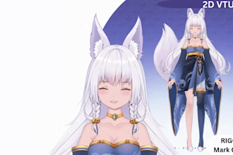 draw and rig custom 2d vtuber model for vtube studio