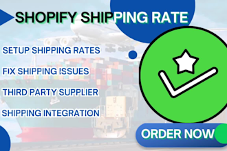 setup shopify shipping and tax audit and fix shipping issue