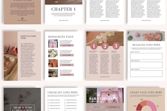 design ebook workbook, travel guide, sell sheet, photo book, canva ebook, bifold