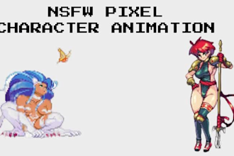 design nsfw pixel character animation pixel sprite sheet rpg game maker