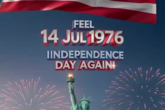 create 4k cartoon independence day video for any country