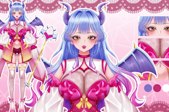 design and rig custom live2d vtuber model, nsfw pngtuber for streaming avatars