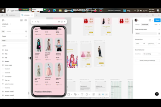 design full ecommerce mobile app or website UI UX in figma