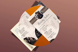 create spa menu, salon, gym price list, sell sheet or any service price list