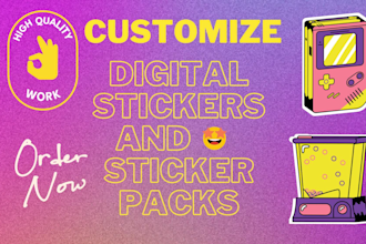 create custom digital stickers and sticker packs
