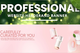create high quality website banners, header ads, and sliders