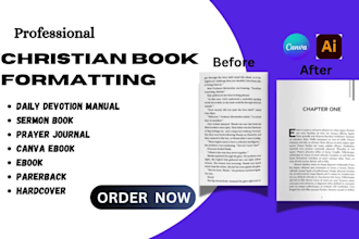 design, format christian ebook, prayer book journal kdp, sermon, book cover