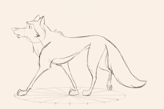 do 2d line art animation line art character design 2d  traditional hand drawing
