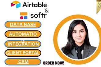 build airtable database, automation, build professional portal with softr expert