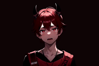 draw cutom animated chibi pngtuber or character based on fanart oc or vtuber