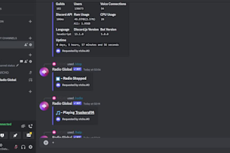 create a lofi or custom radio or podcast discord bot for you 24h