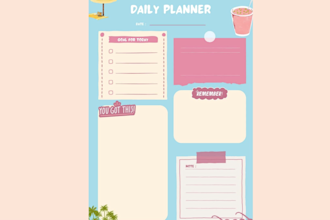 creat for you a daily planner en pdf
