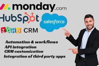 setup salesforce hubspot monday zoho crm automation integration workflow