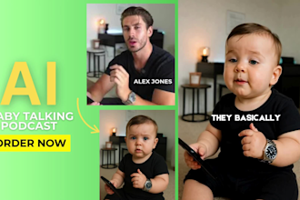 do ai short film ai baby talking video ai baby podcast ai viral video