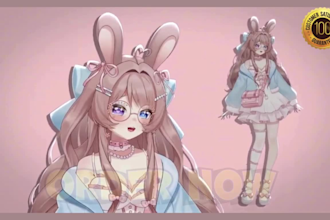 draw quality anime vtuber model live2d model vtuber character 2d vtuber model