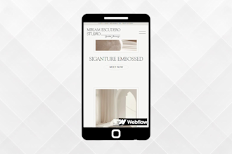 create a responsive webflow landing page