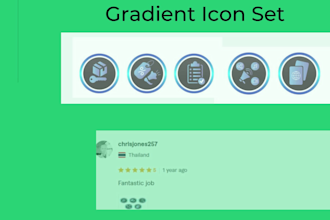 create unique custom solid vector icon set for website and apps