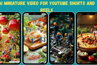 do viral miniature videos ai tiny workers, mini chef  workers and brand videos