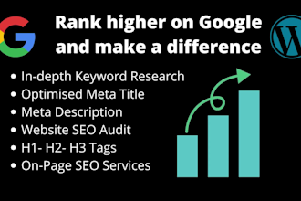 do on page SEO to boost wordpress website ranking on google