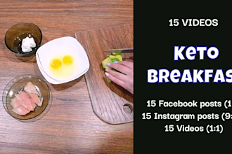 give you 15 keto breakfast videos recipes and 30 jpg posts