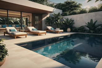 render an architecture or home interior design using ai