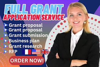 do grant writing, grant proposal, grant application and business plan