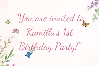 birthday,baby shower and wedding invitation design