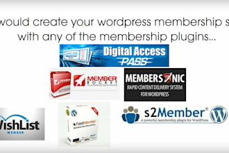 setup any membership plugin on your wordpress site