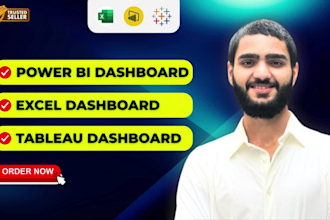 create professional power bi, excel and tableau dashboard