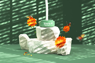 create a realistic 3d skincare product animation
