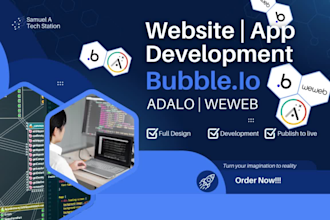 develop bubble adalo bubble io website weweb web app saas mvp bubble CRM