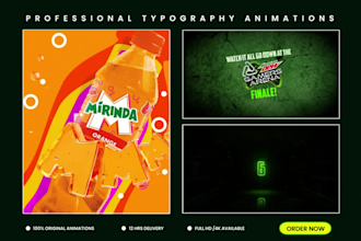 create explainer, kinetic typography, animated commercial