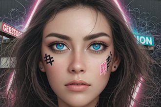 create an ai generated cyberpunk, trap, hiphop music video
