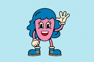 create custom GIF animation for cartoon character illustration