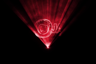create laser show cinematic intro with your logo