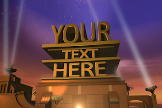 make hollywood movie intro 3d for 20th century fox with custom text