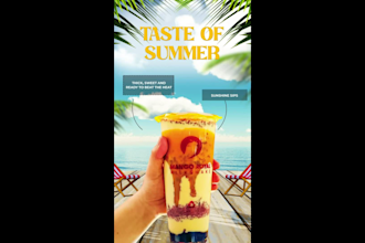 produce a static and animated food poster menu tailored for your brand