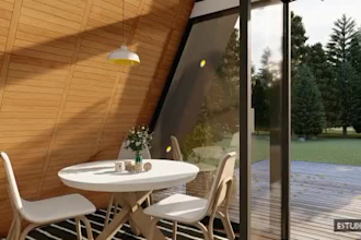 design and render a frame cabin houses