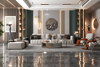 do apartment interior design and create photorealistic 3d render
