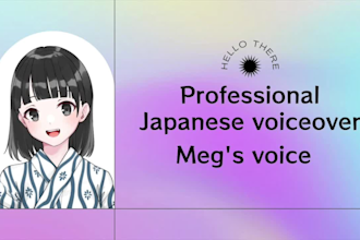 record a japanese female voiceover