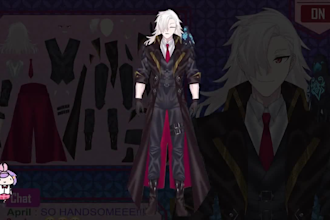 design custom anime live2d vtuber model prprliveand rig 3d vtuber model vrchat