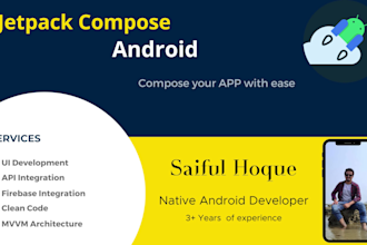 develop android apps using jetpack compose kotlin XML java