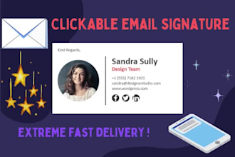 create clickable email signature, html email signature