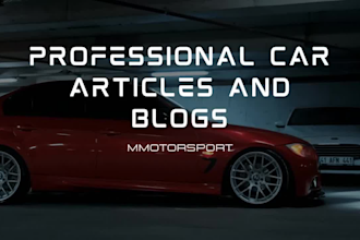 write you professional car review article