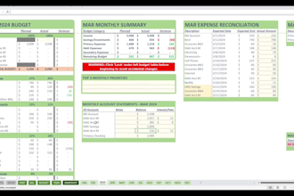 provide a custom automated budget template in excel