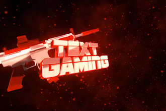 make text, gaming intro, youtube and logo animation video