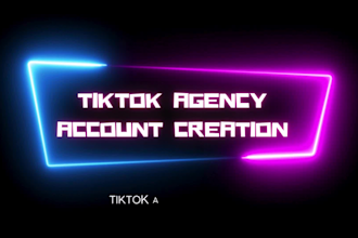 create USA tiktok ads account or agency account
