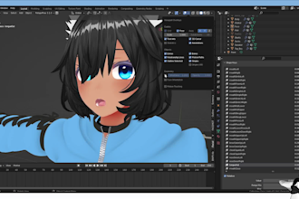 do arkit blenshapes, ik fk, facial rig for your 3d vtuber vrm for perfect sync