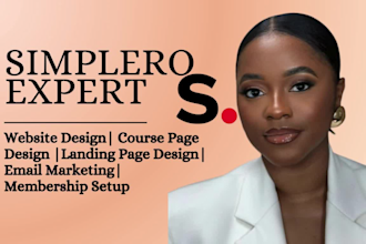 simplero website setup simplero landing page simplero course page and campaign