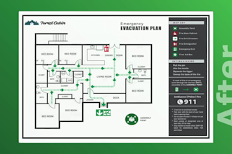 design emergency fire safety and evacuation plan diagram